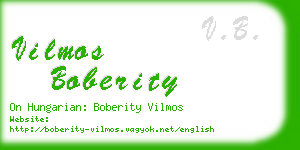 vilmos boberity business card